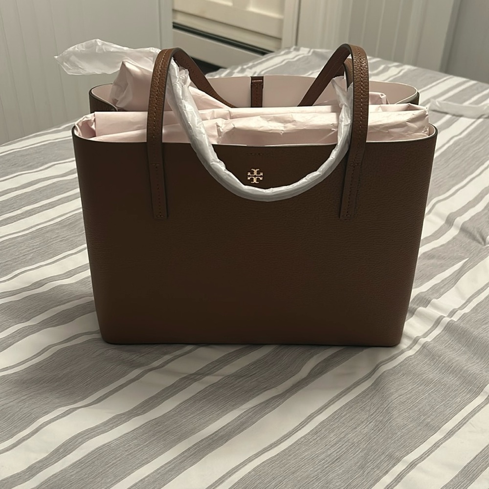 Tory Burch “Blake” center zip tote